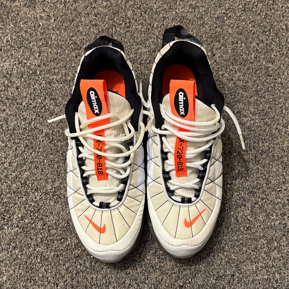Nike Air Max Cream and Orange Sneakers